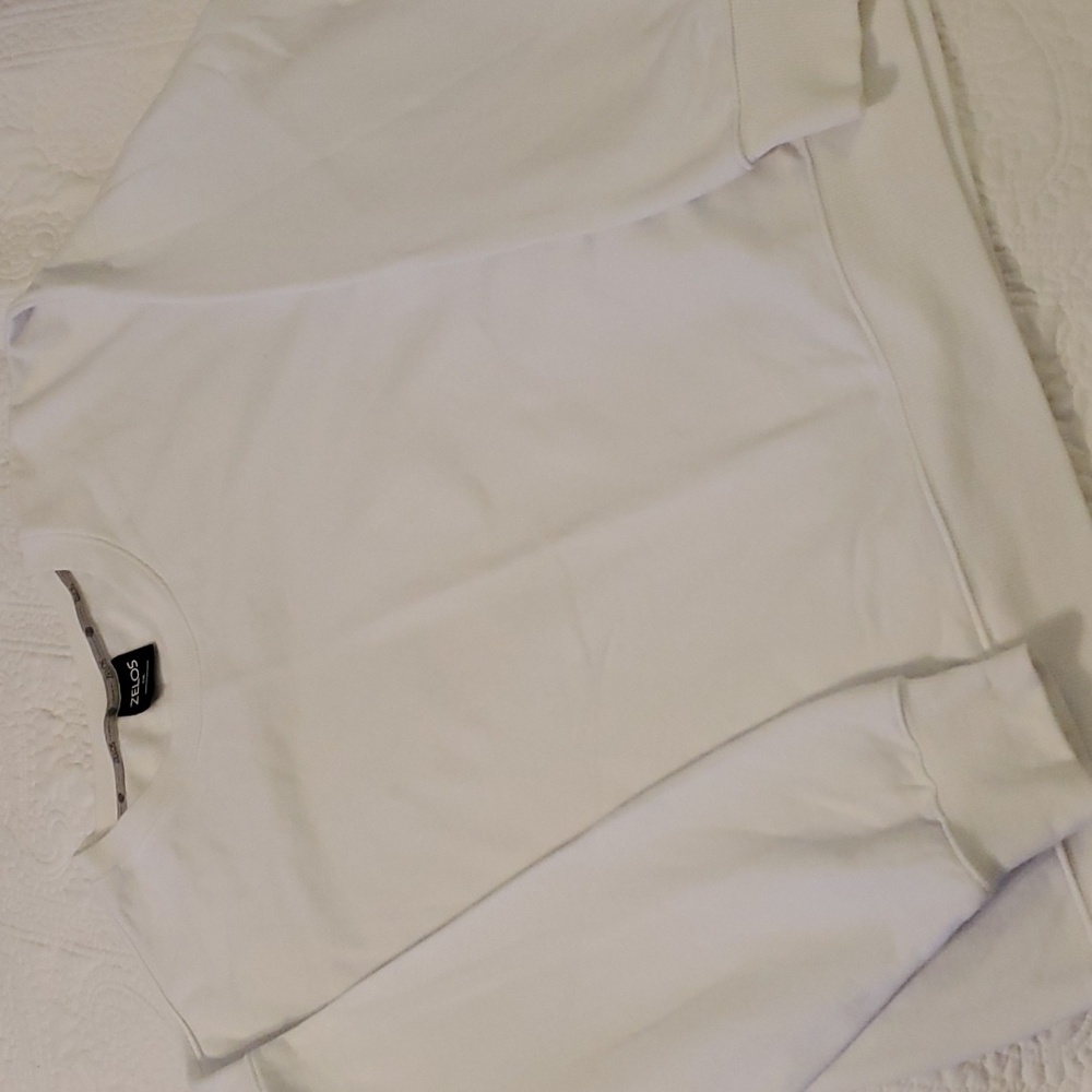 ZELOS Women's pullover lightweight  Sweatshirt white XL